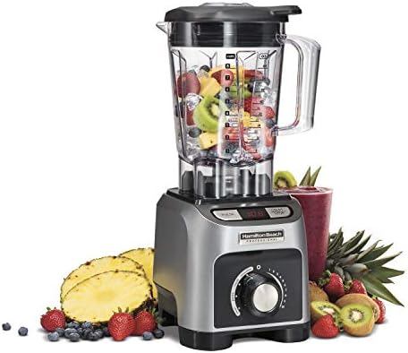 Quiet Shield Blender, 1500W, 32oz BPA Free Jar, 4 Programs & Variable Speed Dial For Puree, Ice Crush, Shakes And Smoothies, Silver (58870)