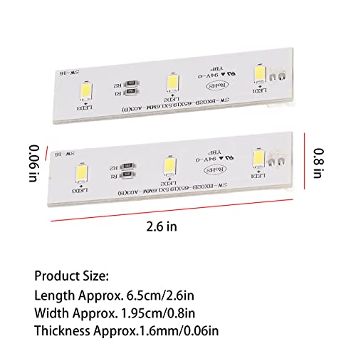 2Pcs Freezer Led Light Strip Bar Electronic Components Dc12V Freezer Cooler Fridge Refrigerator Led Light Strip Bar For Sw Bx02B Dc 12V