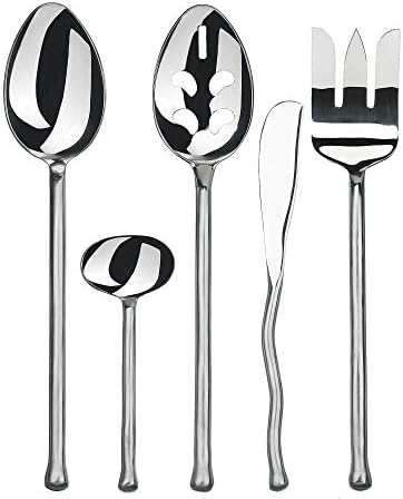 4-Piece Spreader Knife Matte/Polished Metal Flatware Serving Set, Stainless Steel, Cheese And Butter Spreading Knives, Dishwasher Safe