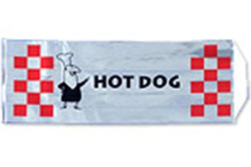 Benchmark 68002 Foil Hotdog Bag, 8-3/4" Width X 3-1/2" Height X 1-1/2" Depth (Case Of 1000)