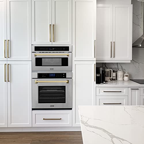 INE Autograph Edition 30” 1.6 Cu Ft. Built-in Convection Microwave Oven In Fingerprint Resistant Stainless Steel And Gold Accents