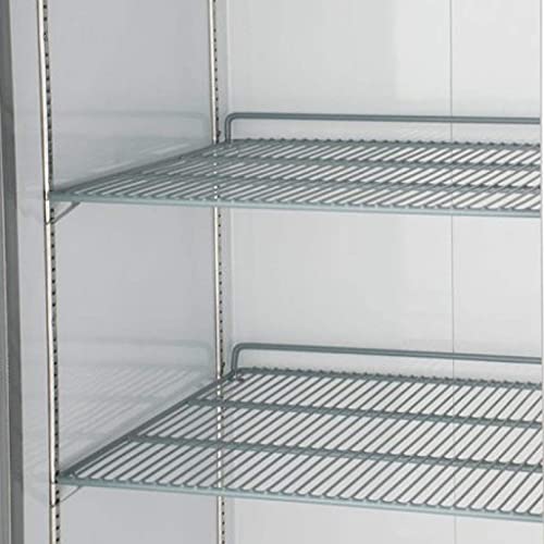 EakCold 2 Door Commercial Stainless Steel Freezer, White Interior; 47 Cubic Ft, 54" Wide
