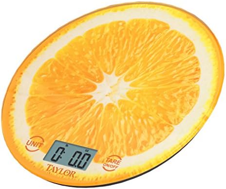 Taylor Citrus Glass Kitchen Scale, Orange
