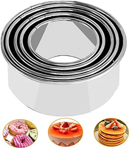 Cookie Cutters - Biscuit Cutters/Stainless Steel Dumpling Cutters/Cake Pastry Cutters / Cake Cookie Scone Cutters Molds Stamps For Cooking Baking ( 3Pcs, Round Edge)