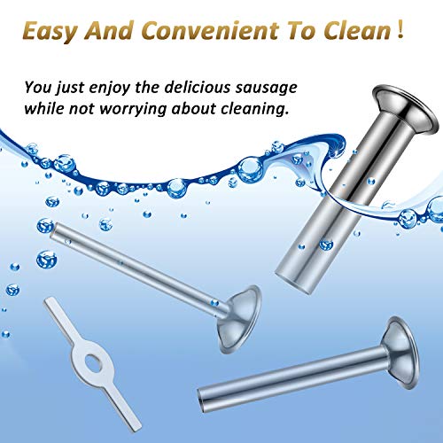 4 Pieces Sausage Maker Kit Include 3 Pieces Sausage Stuffer Tubes Stainless Steel Grinder Stuffer Tubes In 3 Sizes With Stainless Steel Sausage Stuffer Ring For Size 5 Meat Grinder Food Grinder