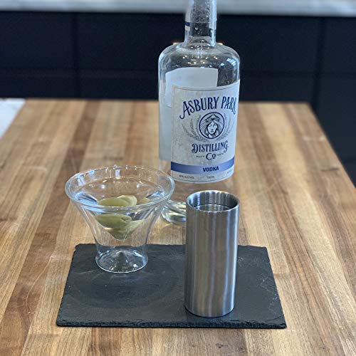 Outset Double Wall Cocktail Measuring Jigger 2 In 1, 1 Oz And 2 Oz, Stainless Steel