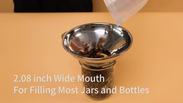 Canning Funnel For Kitchen Use, Wide Mouth Stainless Steel Funnel For Wide And Regular Mouth Mason Jar, Food Grade Metal Funnel For Filling Bottle, Large Funnel For All Liquid And Solid