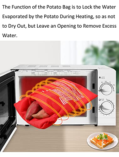 XINGZI Microwave Potato Cooker Bag 4PCS Reusable And Washable Express Saving Time Baking Fabric Pouch Bag For Any Type Of Potatoes Express Bake Perfect Potatoes Just In 4 Minutes