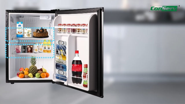 2.6 Cu.ft. Compact Refrigerator-Stainless, Reversible Door