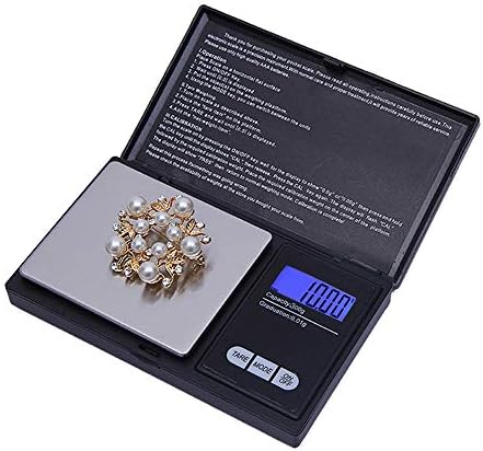 300g/0.01g High Precision Digital Electronic Scale,Portable Mini Digital Scale LCD With Blue Backlight, Measurement Converter For Jewelry,Goods,Precious Metals,Kitchen,Easy To Read (Black)