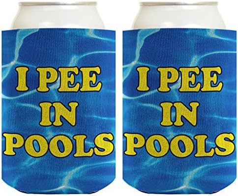Funny Summer Party Coolie I Pee In Pools 2 Pack Can Coolies