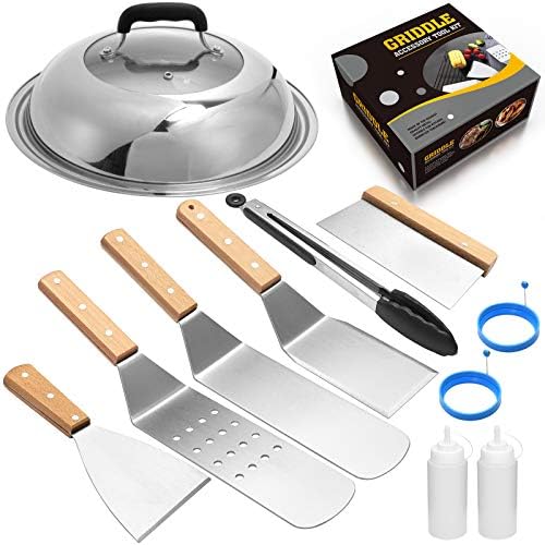 Griddle Accessories Compatible With Blackstone, Black Stone And Camp Chef, Flat Top Grill Accessories Kit, Outdoor Grille Accessories Set BBQ Tools With Griddle Spatula