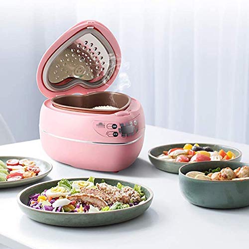 Peach Heart-Shaped Rice Cooker, Smart 300W Rice Cooker, 1.8L, 1-3 People, Non-Stick Pan, Constant Temperature Insulation,Red