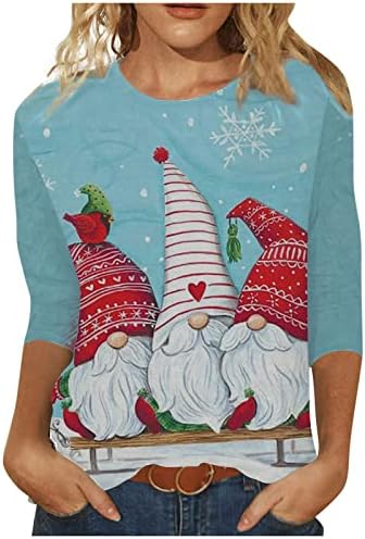Womens 2022 Fall Fashion Tops Fall Loose Tops Christmas Print Long Sleeve Sweatshirts Plus Size Pullover Top Fall