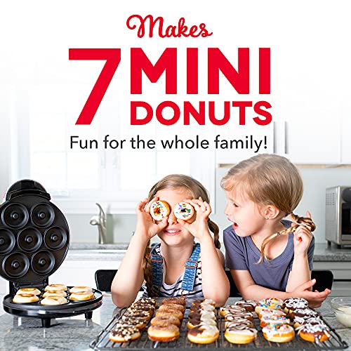 Dash Ash DMSW002AQ Mini Maker, 2-Pack Griddle + Waffle Iron, 2 Pack, Aqua & Mini Donut Maker Machine For Kid-Friendly Breakfast, Snacks, Desserts & More With Non-stick Surface, Makes 7 Doughnuts - Aqua