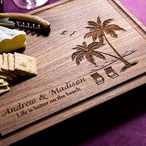 Personalized Wood Engraved Cutting Board Straga (Round Stamp Design No.001)