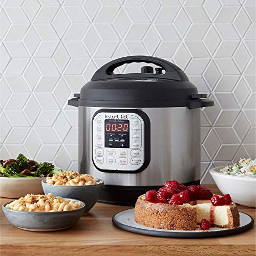 Duo 7-in-1 Electric Pressure Cooker, Sterilizer, Slow Cooker, Rice Cooker, Steamer, Saute, Yogurt Maker, And Warmer, 8 Quart, 14 One-Touch Programs & 8 Quart Glass Lid