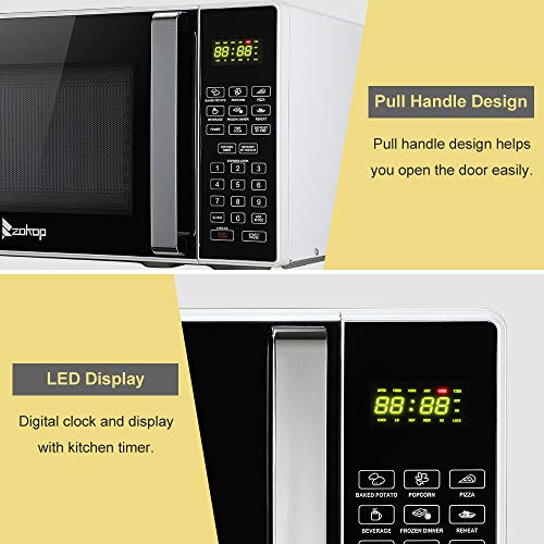 23L / 0.9cuft Conventional Microwave Oven Food Heater Smart Sensor With Display/Silver Handle For Office Kitchen Home Black White