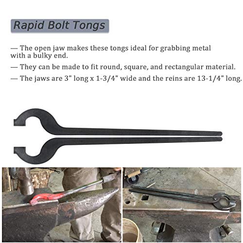 DIY Rapid Tongs Bundle Set - Blacksmith Five Types Of Tongs Bundle Set Comes With Rivet
