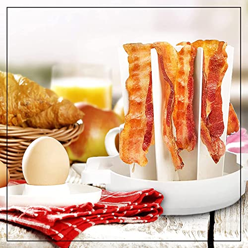 Microwave Bacon Cooker Bacon In Your Microwave Splatter-Proof & Mess-Free Design Pour The Grease Right Out For Easy To Clean Crispy Bacon