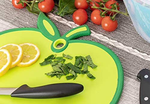 Aid Green Apple Chopping Board, Durable And Practical, Hygienic, Non-Slip Edge, Food Prep