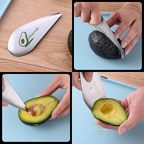Avocado Slicer, ONEKOO Multifunction Avocado Cutter, For The Avocado Fruit Cuts, Pits, Peeled, Premium Stainless Steel, With Fruit Fork
