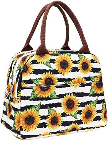Insulated Lunch Bag Reusable Lunch Box Lunch Cooler Tote Bag For Women Men Adults Work Picnic (Cow Print)