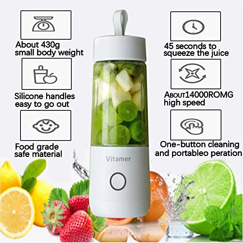 Portable Blender, Mini Blender With USB Charging Function, Mini Blending Juicer For Fruits And Milkshakes, Can Squeeze Juice In 45s, Suitable For Family, Travel, Outdoor, Micro Blender(1 PCS)