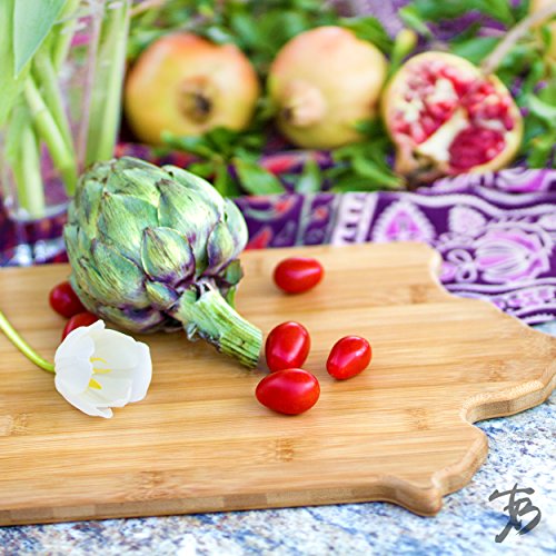 Iowa State Shaped Bamboo Serving & Cutting Board