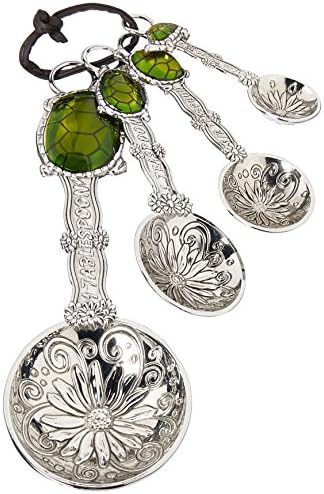 4-Piece Measuring Spoons Set, Turtle , Silver