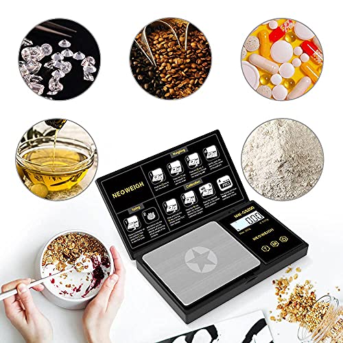 Pocket Scale With Case, 200g X 0.01g, Precision Gram Scale, Ounces Pocket Scales, Portable Herb Scale, 6 Weighing Units, Scale Grams, Spice Scale, Jewelry Scale, Backlit Display (Batteries Included)