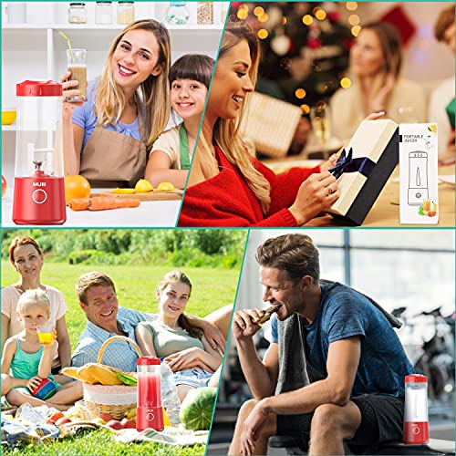 Portable Blender,16oz USB Personal Mixer For Smoothie And Shakes, Mini Blender With Six Blades For Baby Food,Travel,Gym And More