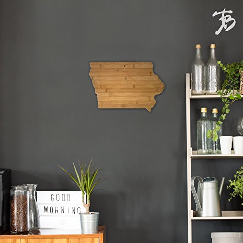 Iowa State Shaped Bamboo Serving & Cutting Board