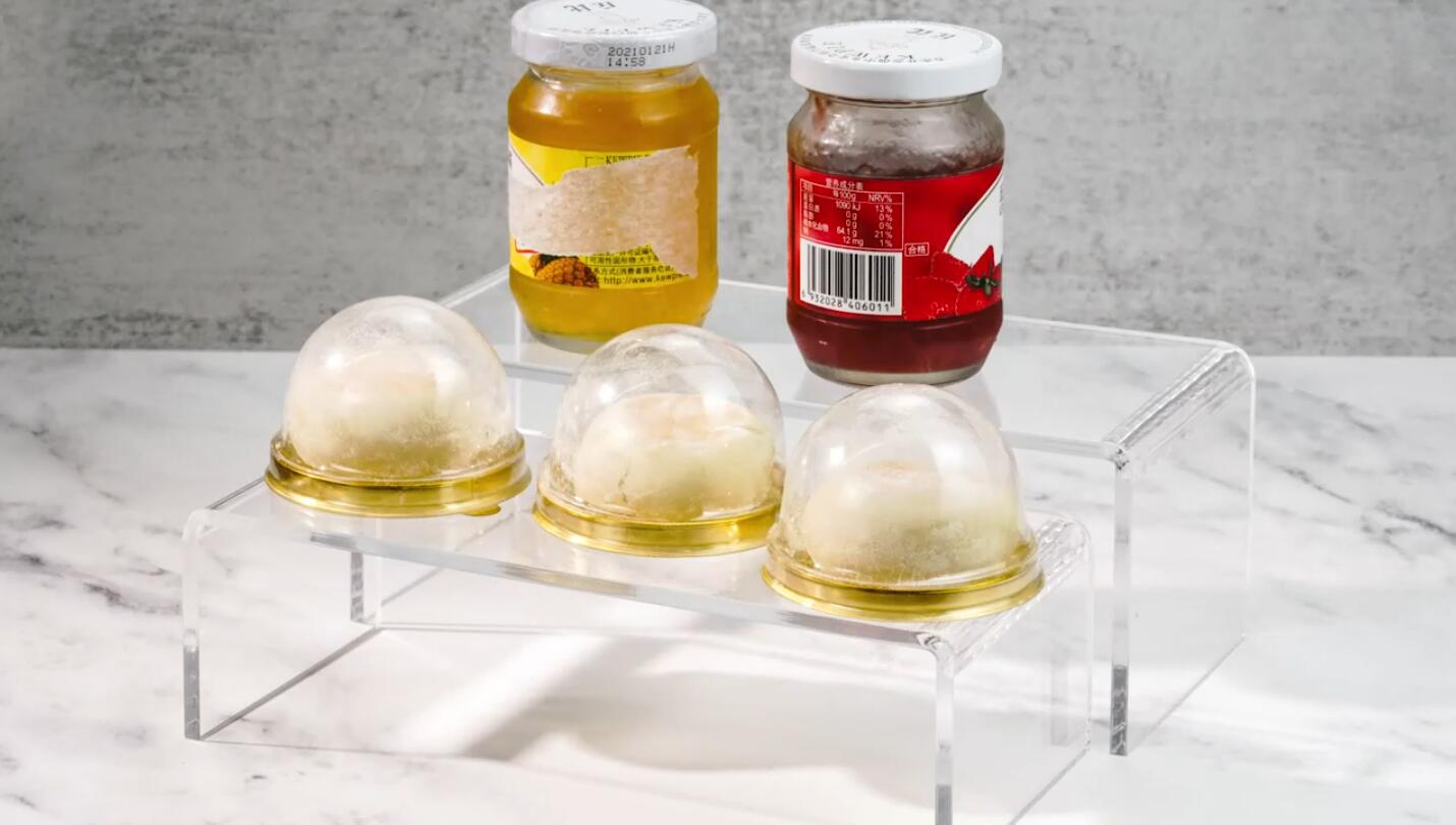 3 Pack Large Clear Acrylic Riser Set, Acrylic Display Risers Shelf Showcase Fixtures For Jewelry Display Stand, 5mm Thickness (3 Sizes A)