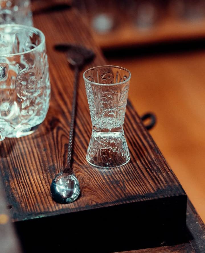"Old Ritz" 1930s Etched-Crystal Double Cocktail Jigger (Gift Box Collection)