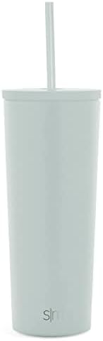  Insulated Tumbler With Lid And Straw | Iced Coffee Cup Reusable Stainless Steel Water Bottle Travel Mug | Gifts For Women Men Her Him | Classic Collection | 24oz | Almond Birch