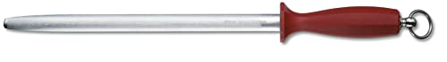 Victorinox Sport Zubehör Metzgerstahl Nylongriff Micro-Finecut Oval Butcher Sharpening Steel, Black/Silver, 30 X 5 X 5 Cm
