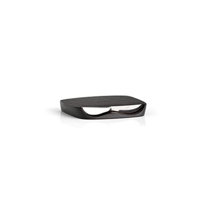  Nambe Blend Bar Board With Knife- Espresso Colored | 9-Inch Board | 7-Inch Knife | Acacia Wood | Stainless Steel | Prep And Serve | Designed By Neil Cohen