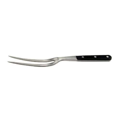  KFP-62, 12-Inch Forged Cook's Fork With POM Handle, Carving Fork, Serving Grill Fork With Black Handle