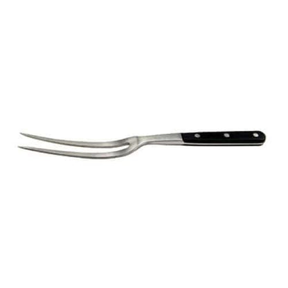  KFP-62, 12-Inch Forged Cook's Fork With POM Handle, Carving Fork, Serving Grill Fork With Black Handle