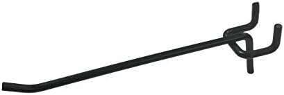  FixtureDisplays® 20PK 4" Metal Hook Metal Pegwall Wire Hook Black Wire Hook For Metal Pegboard 18477-20PK-NF