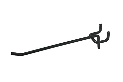  FixtureDisplays® 20PK 4" Metal Hook Metal Pegwall Wire Hook Black Wire Hook For Metal Pegboard 18477-20PK-NF
