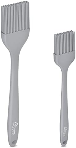  Basting Brushes Silicone Heat Resistant Pastry Brushes Spread Oil Butter Sauce Marinades For BBQ Grill Barbecue Baking Kitchen Cooking BPA Free Dishwasher Safe (Black 2)