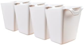  4Pack Hanging Cup Holders,Trolley Basket Storage,Rolling Cart Accessories,4.75x4"Hanging Pencil Holder Storage Containers Hanging Buckets Hanging Bins,Plant Container,Make Up Pencil Holder (Black)