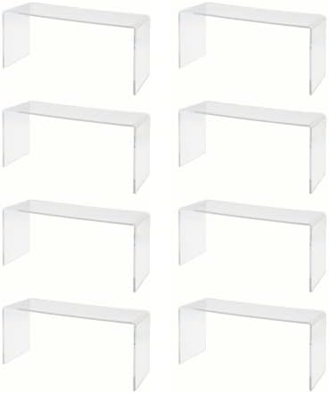  Marketing Holders 6 Pack Clear Acrylic Riser Display Stand 10 Inch Wide X 4 Inch Deep Merchandise Retail Showcase Bench One Piece Stand Clear Plexiglass Counter Or Tabletop Decor Platform