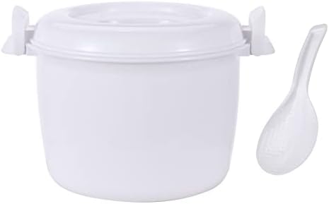  Microwave Rice Steamer Cooker With Rice Paddle Microwave Food Container White Small One Size