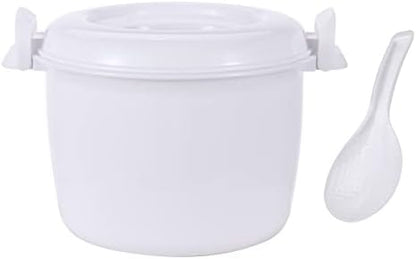  Microwave Rice Steamer Cooker With Rice Paddle Microwave Food Container White Small One Size