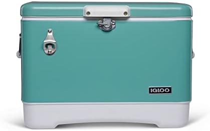 Igloo 54 Qt Steel Belted Legacy Stainless Steel Cooler With Bottle Opener
