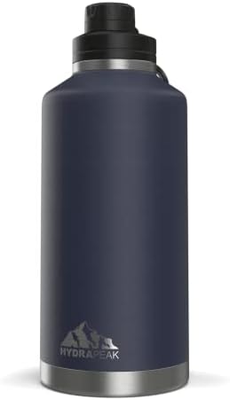  72 Oz Insulated Water Bottle - Large Stainless Steel Double Wall Vacuum Insulated Water Jug, Leak Proof & Spill Proof | 60 Hours Cold, 30 Hours Hot (Black)