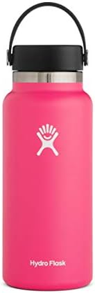 Hydro Flask Water Bottle - Stainless Steel & Vacuum Insulated - Wide Mouth 2.0 With Leak Proof Flex Cap - 32 Oz, Watermelon